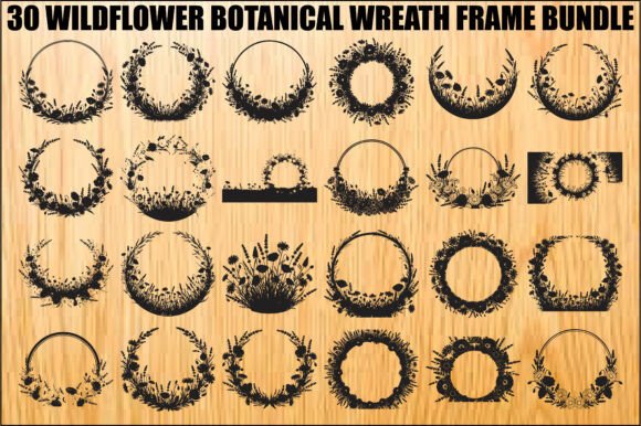 Download Wildflower Botanical Wreath Bundle - Wildflower Collection