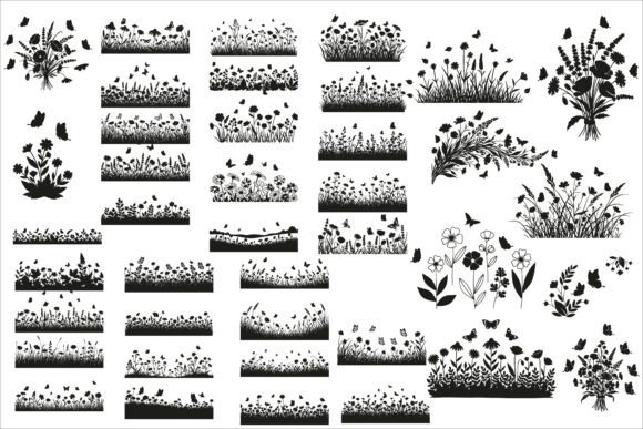 Download Wildflower Garden with Butterflies - Wildflower Collection