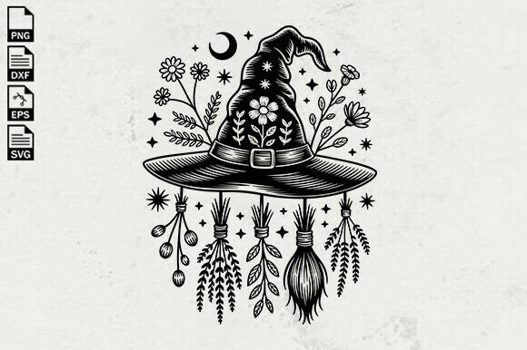Download Witch Hat SVG, Magical Halloween SVG - Hat Collection