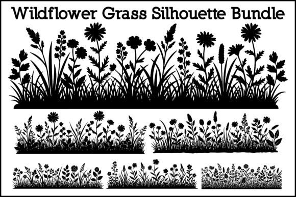 Download Wildflower Grass Silhouette Bundle - Wildflower Collection