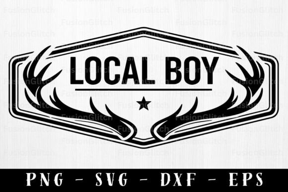 Download Local Boy Antlers Hunting Hat Patch SVG - Premium Resources