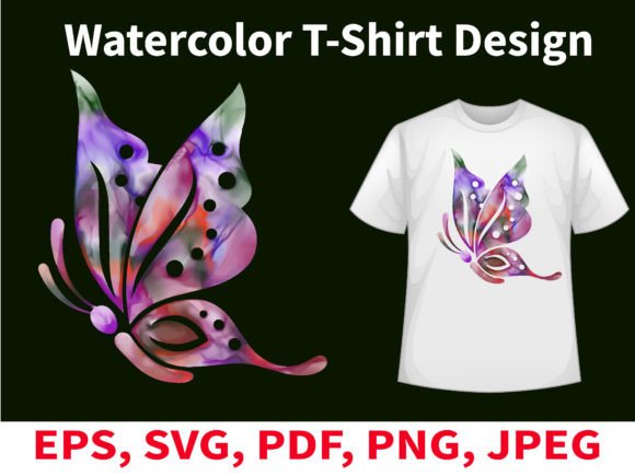 Download Watercolor Butterfly Design for T-shirt - Butterfly design Collection