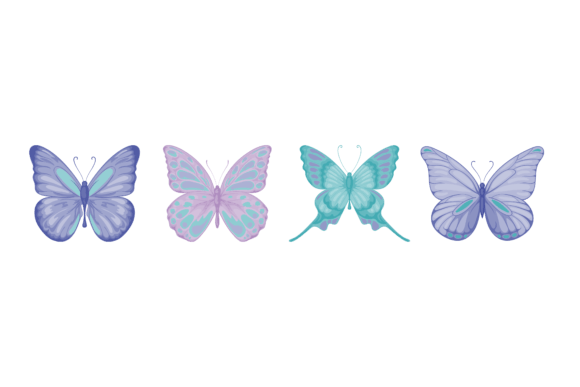 Download Set Art Butterfly Design Vector - Premium Bundle