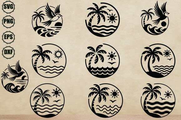 Download Tropical Beach Svg, Palm Tree Svg Bundle - Palm tree svg Collection