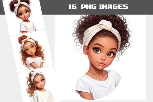 Download Girls in White Clipart Bundle - White Collection