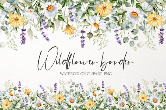 Download Watercolor Floral Border PNG. Wildflower - Wildflower Collection